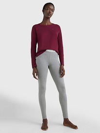 TH LONG-SLEEVE T-SHIRT AND LEGGING SET Classic Burgundy / Mid Grey Heather