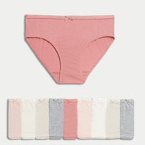 marksandspencer 10pk Cotton Rich Knickers (2-14 Yrs) Multi