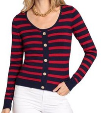outlet46 DELMAO Damen Strick-Pullover mit Zierknopfleiste Alltags-Pullover Sweat
