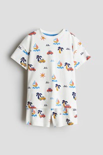 �� Printed jersey pyjamas Cream/Cars