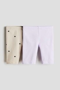 �� 2-pack cycling shorts Light purple/Hearts