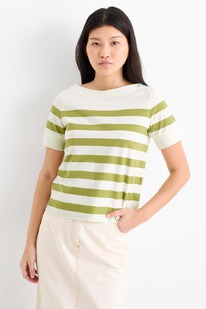 CA Basic-T-Shirt - Relaxed Fit - gestreift