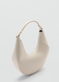 Mangooutlet Bolso hombro efecto piel Blanco roto