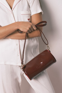 womensecret Burgunderfarbene Umhängetasche aus Tasche