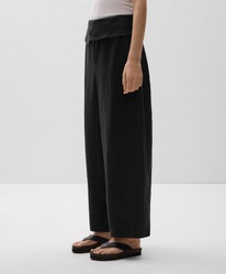 oysho Hose mit umgeschlagenem Bund aus 100 % Leinen