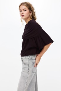hm Jerseyshirt mit Cape-Detail